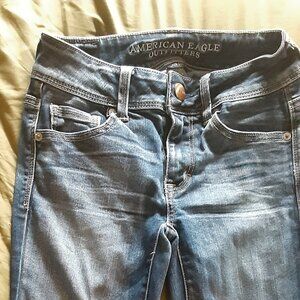 American Eagle Super Stretch Kick Boot Women's Jeans -  Size: 0 Long
